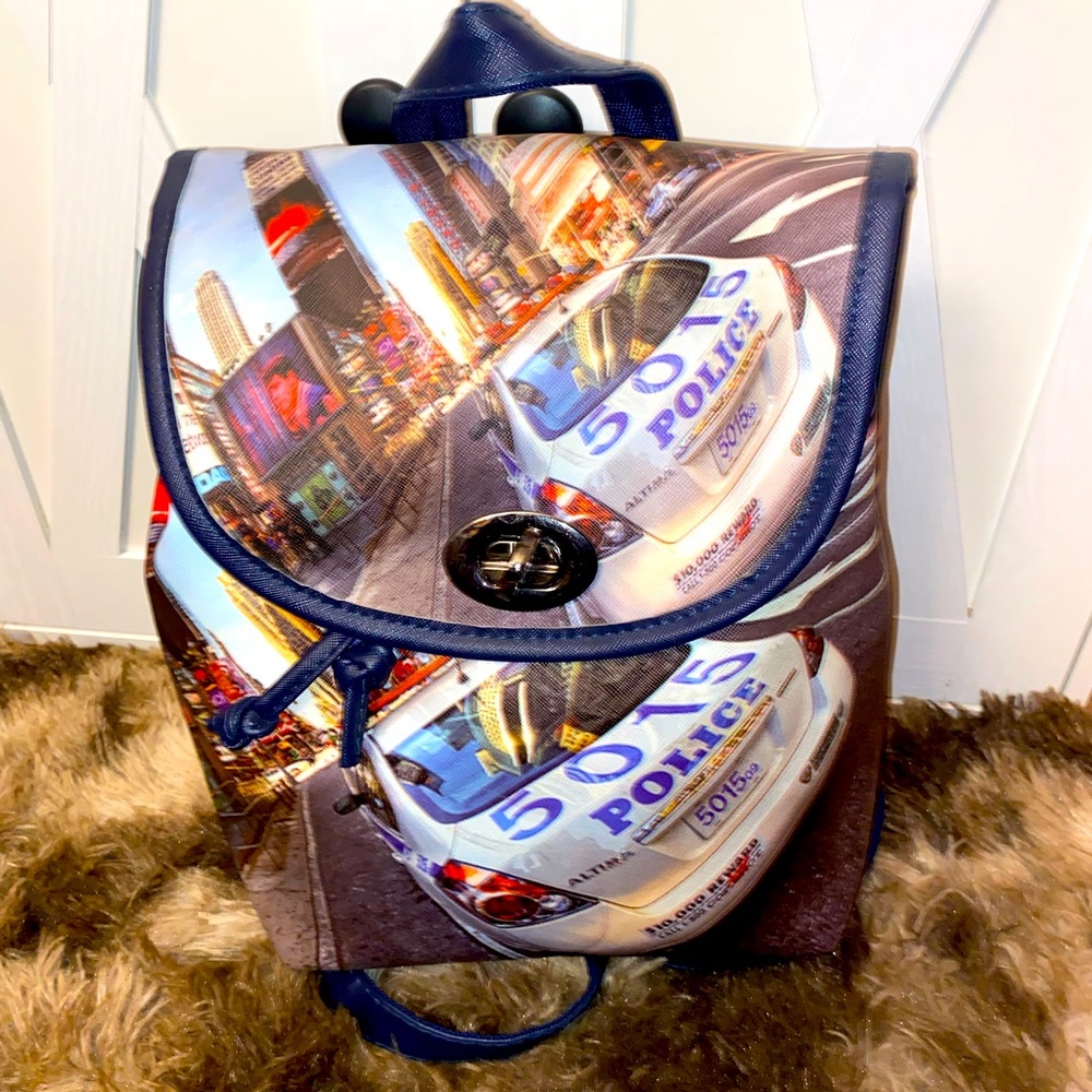 Brand New Unique Police Car Book Bag